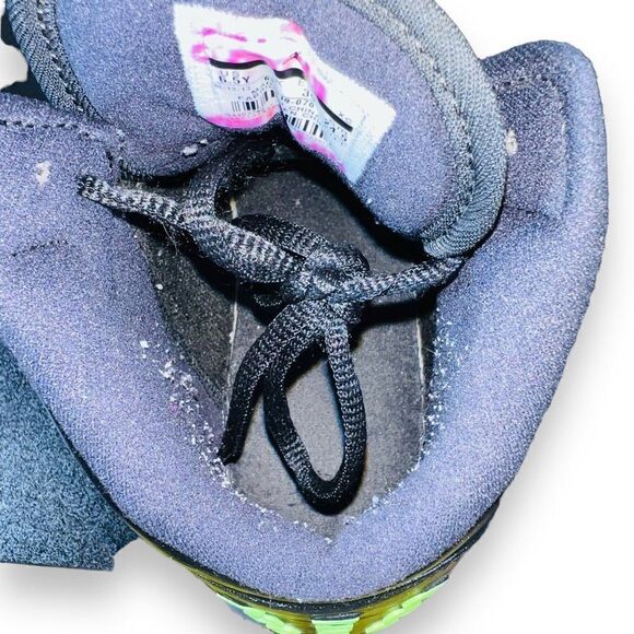 Air Jordan 1 Flight Black / Grey / Lime 630919-070 Rare Youth 6.5 - Picture 9 of 11